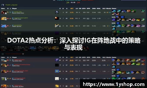 DOTA2热点分析：深入探讨IG在阵地战中的策略与表现